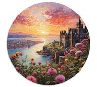 Edinburgh1000 Pieces Round Jigsaw Puzzles Urban ArchitectureCreative Jigsaw Puzzles Adults And Kids Difficult Challenging1000pcs (67.5x67.5cm)