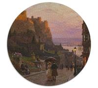 Edinburgh1000 Pieces Round Puzzle Urban ArchitectureCreative Jigsaw Puzzles Adults And Kids Unique Challenge Games 1000pcs (67.5x67.5cm)