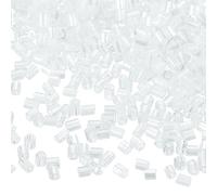 Edinstry Glass Bugle Beads Mini Tube Loose Beads Glass Seed Spacer Bead for DIY Bracelet & Necklace Jewelry Making Supplies Bulk Kit Cream White 1.9x1.5mm 1400pcs