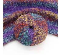 Edinstry Gradient Mohair Yarn Lace Weight, Fluffy Soft Color Fade Hand Knit & Crochet Yarn for Scarf, Sweater, Blanket, DIY Craft Projects, Purple, 1roll