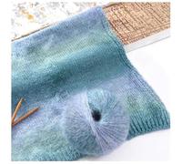 Edinstry Mohair Gradient Yarn Lace Weight - 55g Ultra-Soft Fluffy Color-Fade Cake for Hand-Knit Scarf, Sweater, Shawl & Blanket, DIY Craft 1 Skein, Bluebell