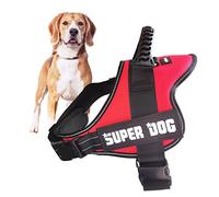 Edipets, Arnes Dog No-Pull Dog for Large Medium Small Dogs Approved Reflective Breathable Padded Adjustable Training (L, Red)