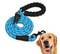 Edipets, Dog Lead, Durable Slip Rope with Soft Padded Handle, Highly Reflective Threads, for Small, Medium, Large Dogs, 47, 60 and 87 inches (60 Inches, Blue)
