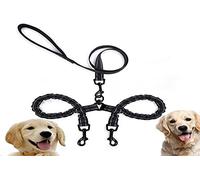 Edipets, Double Dog Leash, Extendable Reflective Anti-Pull 360° No Tangle Training Leash for Two Dogs, Small, Medium and Large