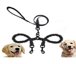 Edipets, Double Dog Leash, Extendable Reflective Anti-Pull 360° No Tangle Training Leash for Two Dogs, Small, Medium and Large