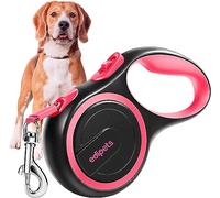 Edipets, Extendable Dog Leash, Retractable, 3, 5 and 8 Metres, Flexible Tape for Training and Walking, with Safe and Brake, Design and Comfortable Grip (Pink, 5 Metres up to 50kg)