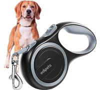 Edipets, Extendable Dog Leash, Retractable, 3, 5 and 8 Metres, Flexible Tape for Training and Walking, with Safe and Brake, Design and Comfortable Grip (Gray, 5 Metres up to 50kg)