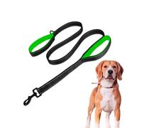 Edipets, Large Dog Leash, with Double Padded Handle, Reflective, 1.8 Meters, Non-Slip, for Medium and Large Dogs, for Walking with Your Pet (Black/Green)