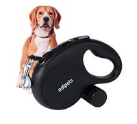 Edipets, Retractable Dog Lead, Extendable Dog Lead, 3, 5 and 8 Metres Long Flexible Tape for Training and Walking, for Small, Medium and Large Dogs (5 Metres, Black)
