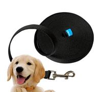 Edipets, Training Lead for Dogs, Dog Lead, Strong Tape, 1.5m / 3m / 5m / 10m / 15m Long, Nylon, for Puppy, Small, Medium and Large Dogs, Red, Black or Blue (3 m, Black)