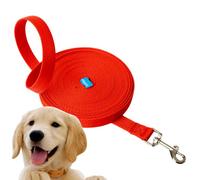 Edipets, Training Lead for Dogs, Dog Lead, Strong Tape, 1.5m / 3m / 5m / 10m / 15m Long, Nylon, for Puppy, Small, Medium and Large Dogs, Red, Black or Blue (1.5 m, Red)