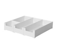 EdirFtra 4 Pcs Stackable Drawer Organizer Trays Set, Plastic Kitchen Drawer Organizer, Plastic Drawer Organizer Set, Multi-Size Storage Bins for Office Desk, Bathroom, Kitchen Utensils