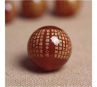EdirFtra 4A Natural Red Agate Heart Sutra Buddha Quartz Crystal Single Bead DIY Beads For Jewelry Making Buddha Beads To Ward Off Evil Spirits Lucky Jewelry Vintage Jade Stone.,8MM