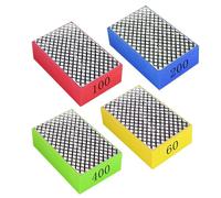 EdirFtra 4pcs diamond manual polishing pad: ceramic tile tool grinding pad, drill bit sand grinding accessory, ceramic tile sand block, glass grinding concrete plate, 9 * 5.5cm