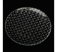 EdirFtra 6-Pack Clear Glass Snack Plates 15cm - Textured Small Serving Dishes