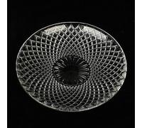 EdirFtra 6-Pack Clear Glass Snack Plates 15cm - Textured Small Serving Dishes
