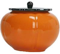 EdirFtra Ash Urn Ash Urn Ceramic Pot Universal Pumpkin Model Orange (Adult or Pet) Airtight Jar 400ml