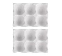 EdirFtra Ceramic Egg Holder, Egg Tray, 2pcs Egg Holder Tray, Egg Holder For Refrigerator, Egg Storage Container, Anti-Slip Bottom, Porcelain Dispenser Organizer Egg Storage Bo,D