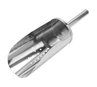 EdirFtra Large Plastic Ice Scoop, Stainless Steel Shovel with Holes, Food Shovel Scraper Food Buffet, Metal Scooper for Ice Machines, Kitchen Bar Party Wedding Buffet