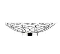 EdirFtra Large Wire Fruit Bowl, Silver Wire Fruit Basket, Metal Wire Fruit Basket, Stainless Steel Fruit Basket, Wave Shape Countertop Metal Fruit Basket, Countertop Organizer for Kitchen