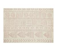 Cotton Area Rug 160 x 230 cm Beige and Pink EDIRNE