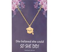 Ediseng Dainty Graduation Gifts for Her,Class of 2025,Personalized Graduation Necklace with Gift Card for High School/College/8th Grade/Masters Degree/5th Grade/Middle School/Nurse, adjustable