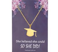 Ediseng Personalized Graduation Gifts for Her,Class of 2025,Fashion Graduation Necklace for High School/College/8th Grade/Master Degree/5th Grade, adjustable, Stainless Steel, stainless steel