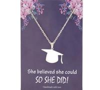 Ediseng Personalized Graduation Gifts for Her,Class of 2025,Fashion Graduation Necklace for High School/College/8th Grade/Master Degree/5th Grade, adjustable, Stainless Steel, stainless steel