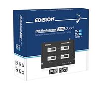 EDISION HDMI MODULATOR 3in1 QUAD, RF Modulator 4x HDMI to Terrestrial DVB-T, ISDB-T or Cable DVB-C MPEG4, 3 SELECTABLE modulation SIGNALS, Full HD Distribution over Coax, Plug and Play