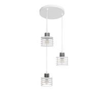 Edison Cluster Pendant Ceiling Light White Chrome 38cm Netlighting White One Size