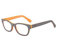 Edison & King Endless reading glasses modern acetate plastic glasses with super anti-reflex coat and hard coat (Grey-Orange, +1,50 dpt)