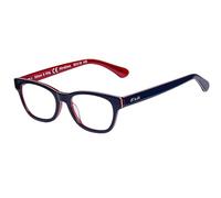 Edison & King Endless reading glasses modern acetate plastic glasses with super anti-reflex coat and hard coat (Blue-Red, +1,75 dpt)