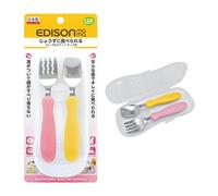 Edison Mama Noodle Falling Prevention Fork and Spoon Mango and Peach