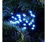 Edit 8.92M Ice Blue LED Multi-Function String Lights - Green Cable - 120 Lights