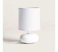 Edit Lighting Ava Ceramic Table Lamp In White Finish