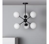 Edit Balts 6 Arm Ceiling Pendant Light - Black