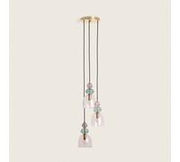 Edit Baudelaire Glass 3 Light Cluster Ceiling Pendant - Pink