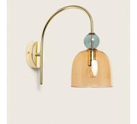 Edit Baudelaire Glass Plug In Wall Light - Amber & Green