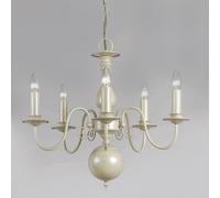 Edit Bella 5 Arm Flemish Chandelier - Cream