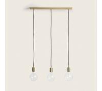 Edit Cable 3 Light Bar Ceiling Pendant - Brass