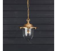 Edit Coastal Nautical Outdoor Pendant Porch Lantern - Brass