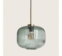 Edit Edwin Glass Ceiling Pendant Light - Olive Green