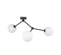 Edit Fairy 3 Arm Semi-Flush Ceiling Light - Black & White