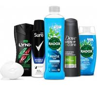 Edit Favourties Collection Box 6pc, Ice Fresh Anti Perspirant, Active Shower Gel, Body Wash, Dove Soap, Dove Men 2-in1 Shampoo & Conditioner
