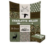 Edit Gift Custom Baby Blanket, Personalized Name Blanket for Boy & Girl, Flannel, Throw Blanket, Queen Size, Modern Style, Customizable with Name or Text, Winter, Machine Wash