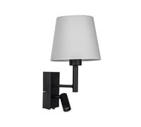 Edit Harvey Wall Light With Led Reading Light Black