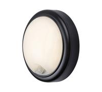 Edit Hitura Led 15W Cool White Round Bulkhead With Pir Sensor Black