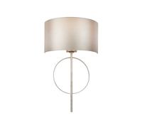 Edit Lighting Carlton Flush Wall Light in Antique Silver & Mink Finish