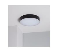 Edit Lighting Edit 21W Juno Round Outdoor LED Flush Ceiling Fitting In Black Finish