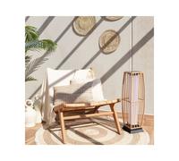 Edit Lighting Edit Arley Solar Outdoor LED Floor Lamp In Natural Finish